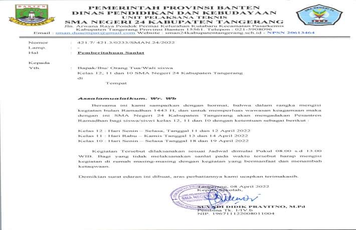 INFORMASI SANLAT TAHUN 2022